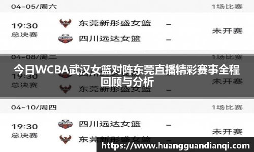 今日WCBA武汉女篮对阵东莞直播精彩赛事全程回顾与分析